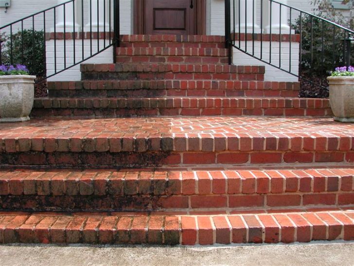 brick cleaning step pressure washing before surface multi steps stairs driveway walls patio health applications way powerwashing window efficiency stucco